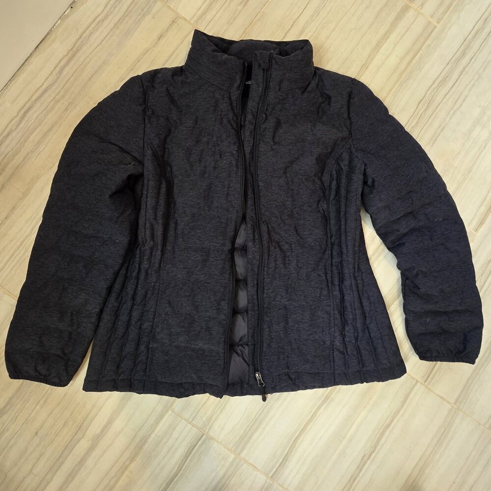 HeatKeep Jacket Womens HeatherGrey Down Puffer Packable Lightweight Jkt Size L/G